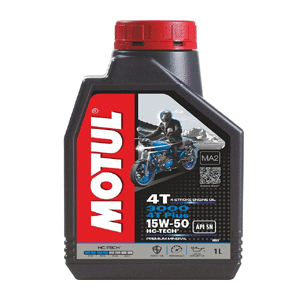 Motul 3000 4T Plus 15W50 API SM HC Tech Engine Oil (1 L)